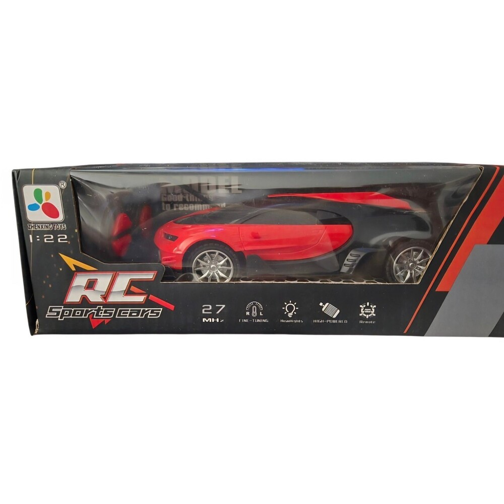 Zhenxing Toys Remote Control Sports Car Red Scale: 1:22 Ratio Working Headlights